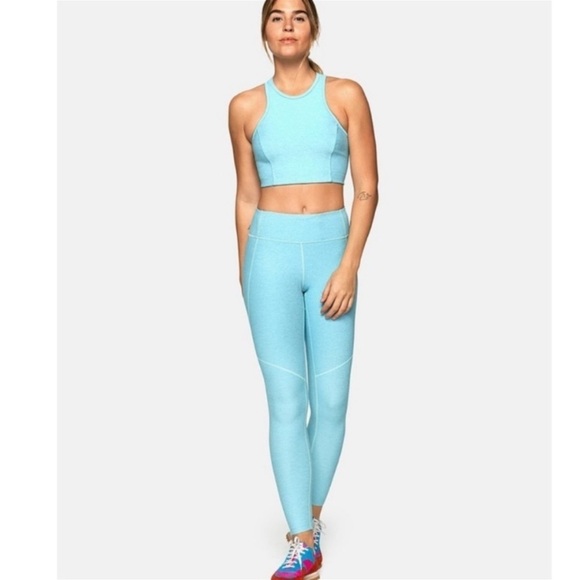 Outdoor Voices 3/4 Warm-Up Leggings Pool Blue Small - Picture 4 of 13